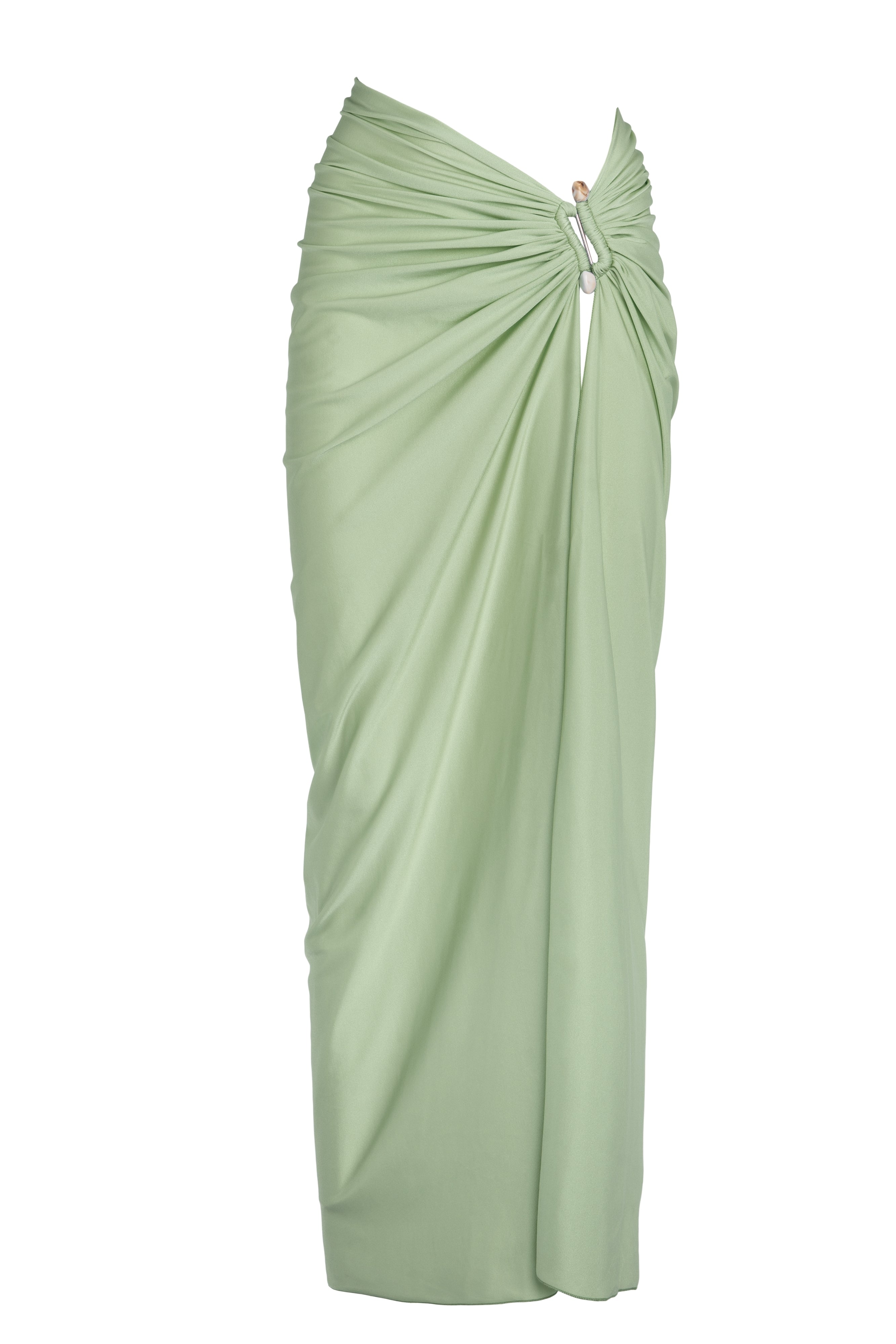 BAMBOO MIDI RING LYCRA PISTACHE