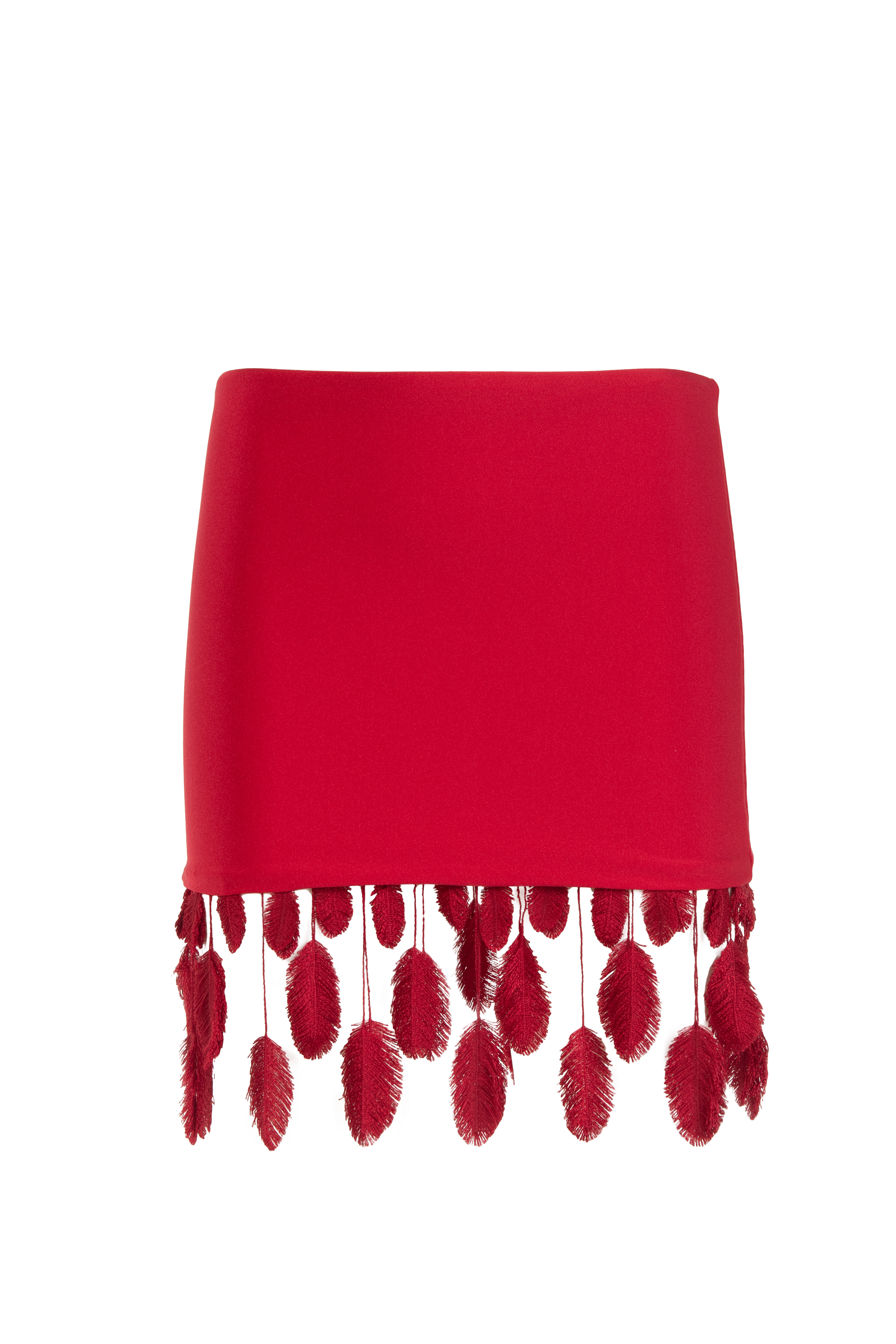 MINI SKIRT PLUMAGE RED