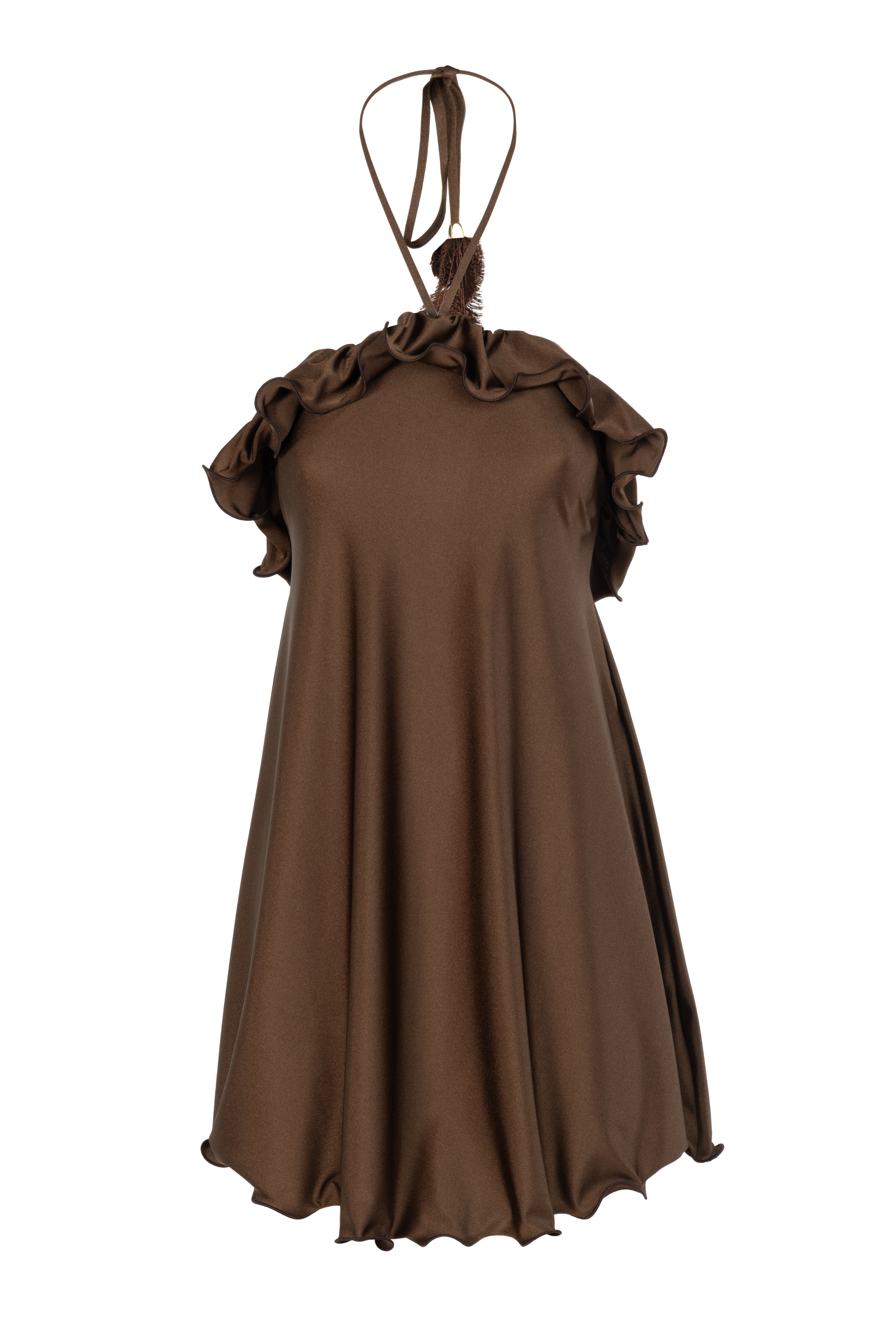 MISTIC SHORT DRESS BROWN