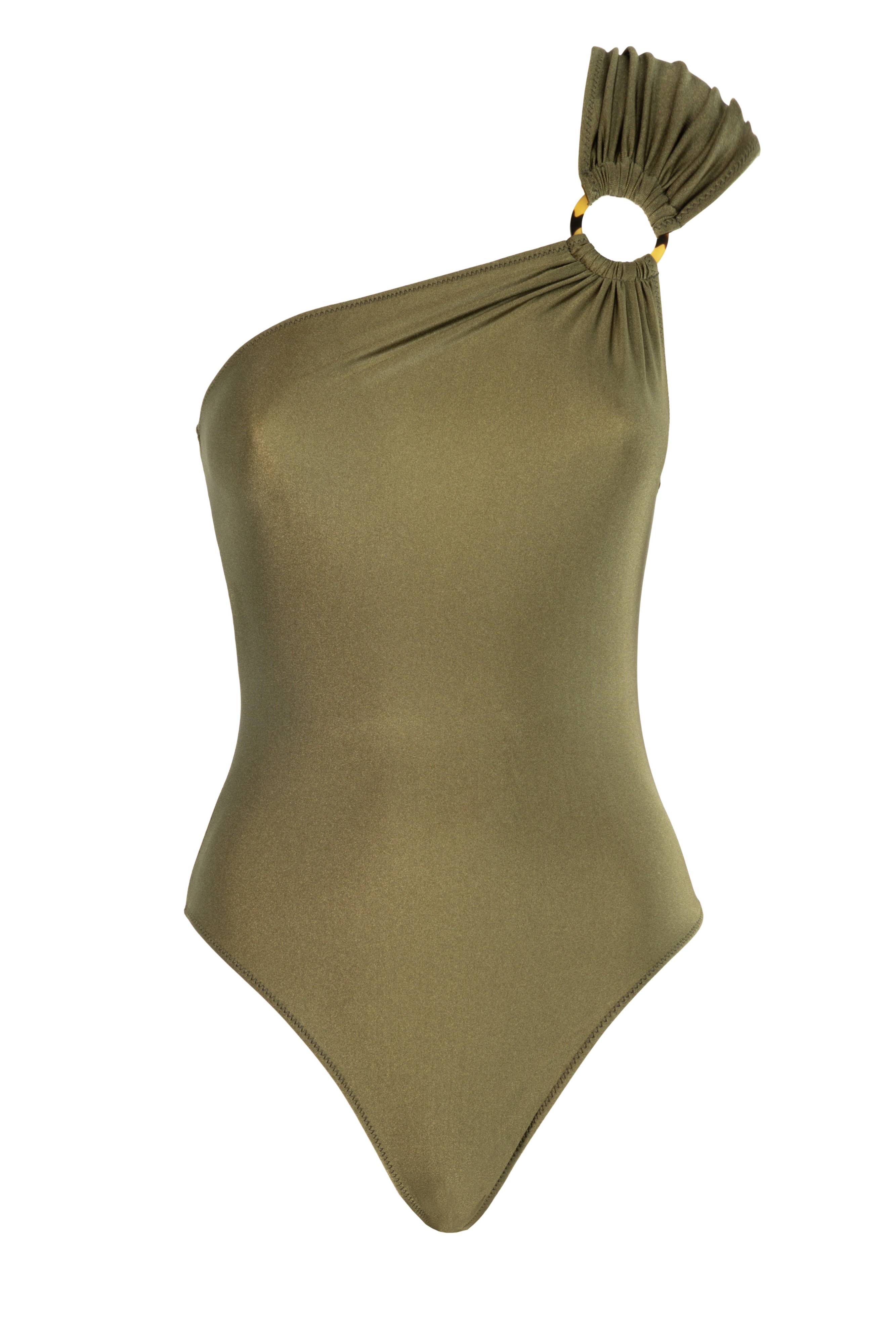 BAMBOO ONE SHOULDER SAFARI GREEN