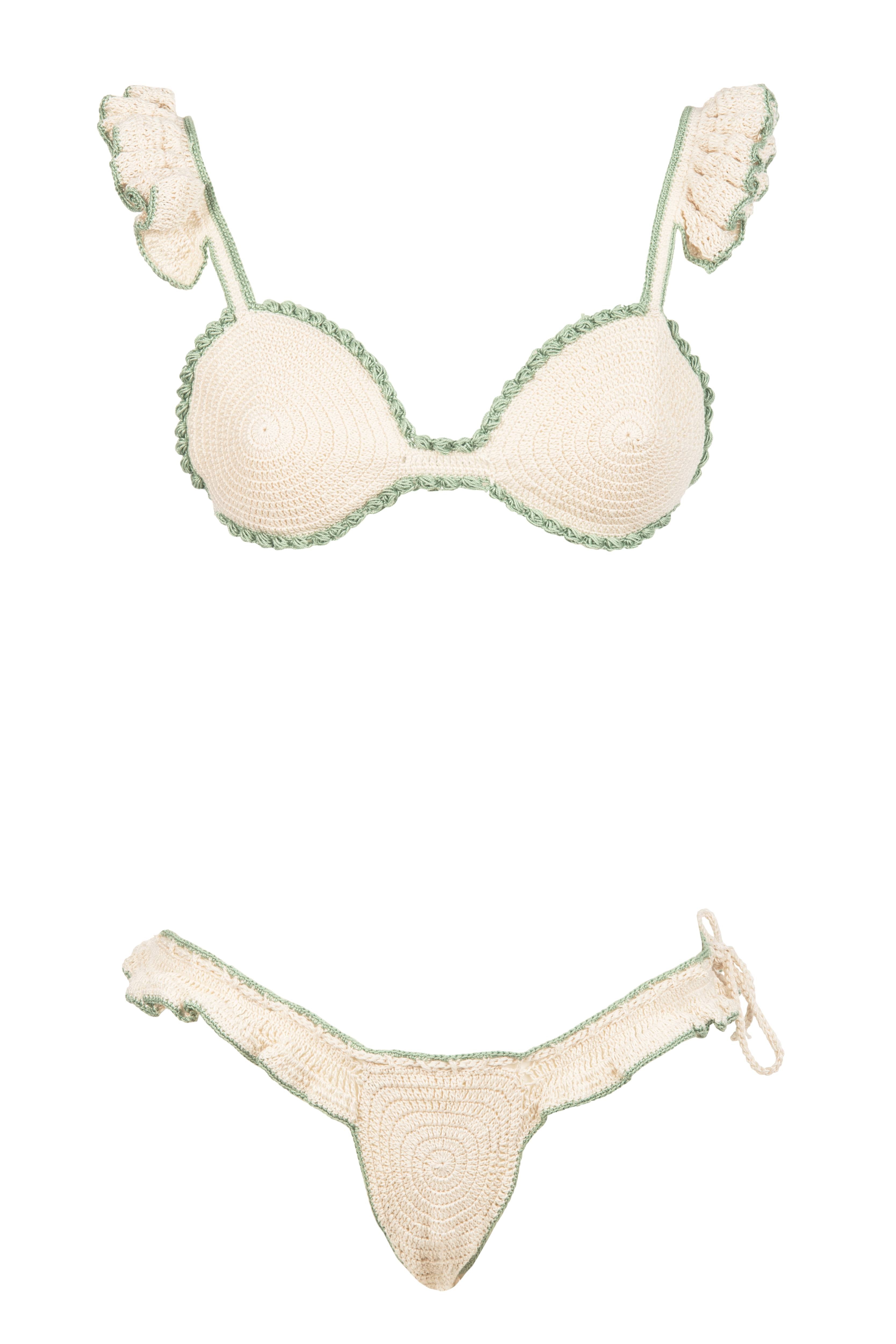 Illusion crochet bikini