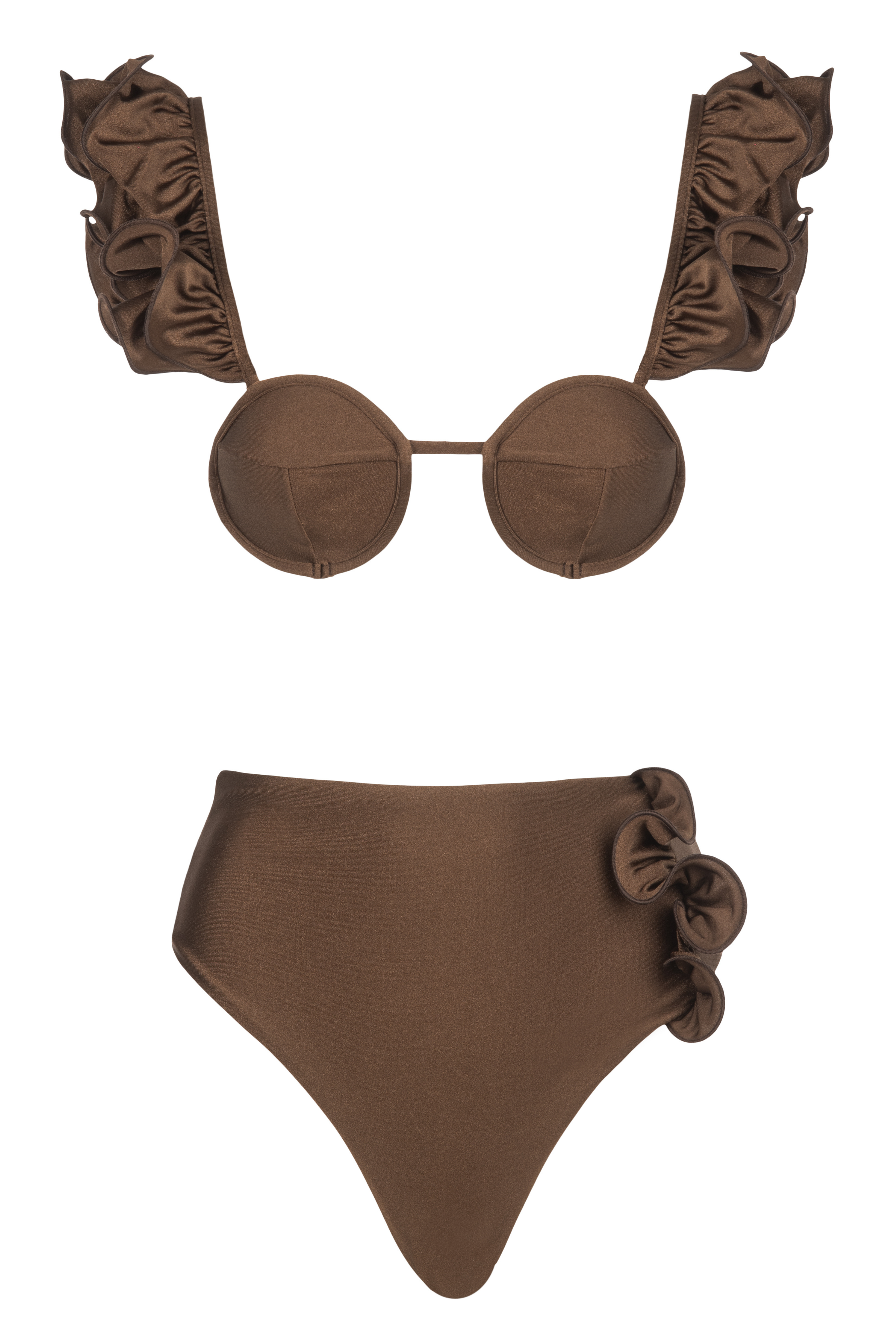 SHELL BIKINI BROWN