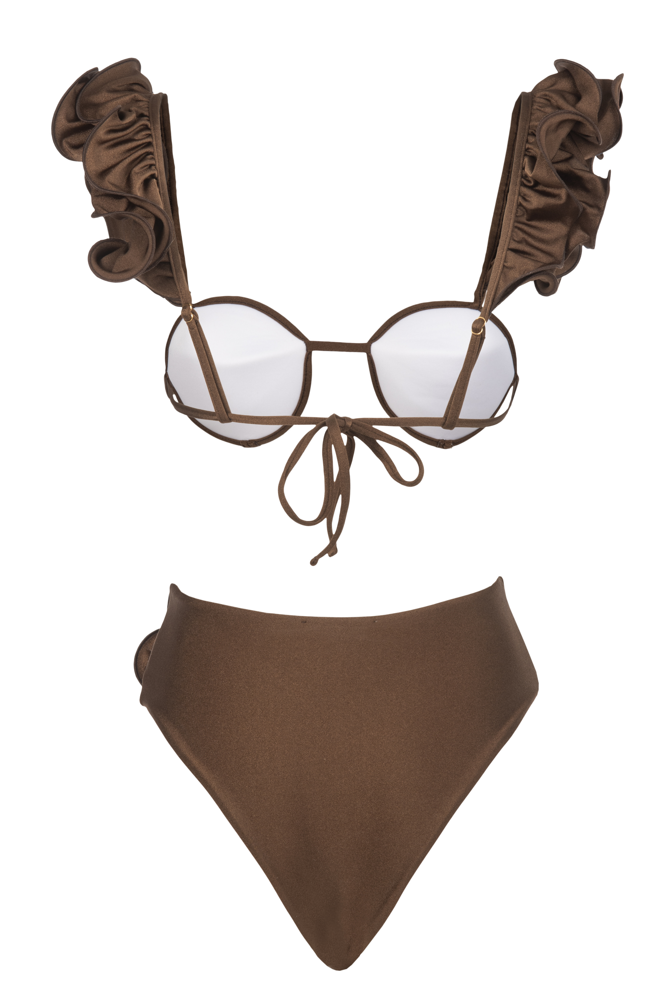 SHELL BIKINI BROWN