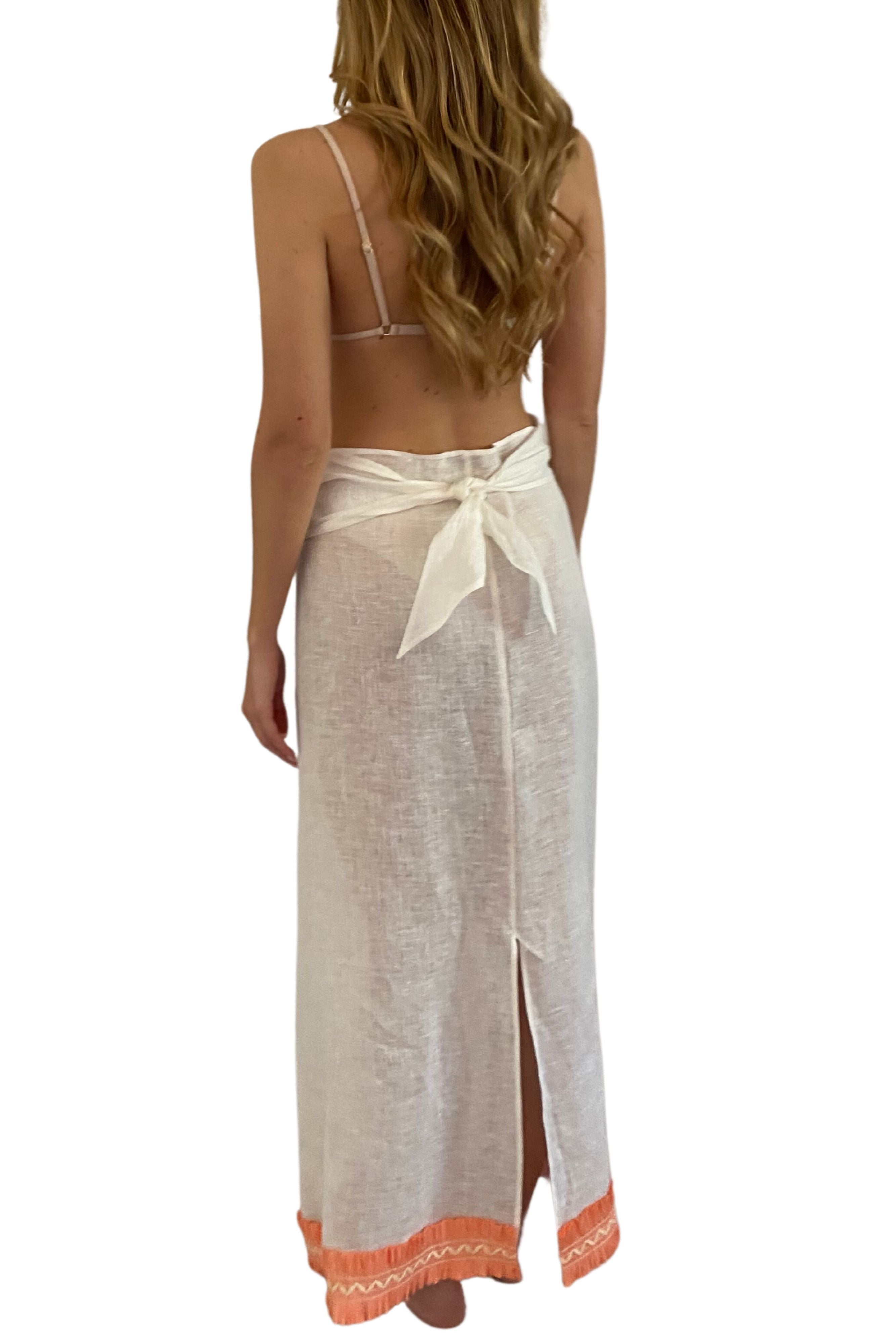 SKIRT PAREO MULTISHAPE LINO & RAFIA