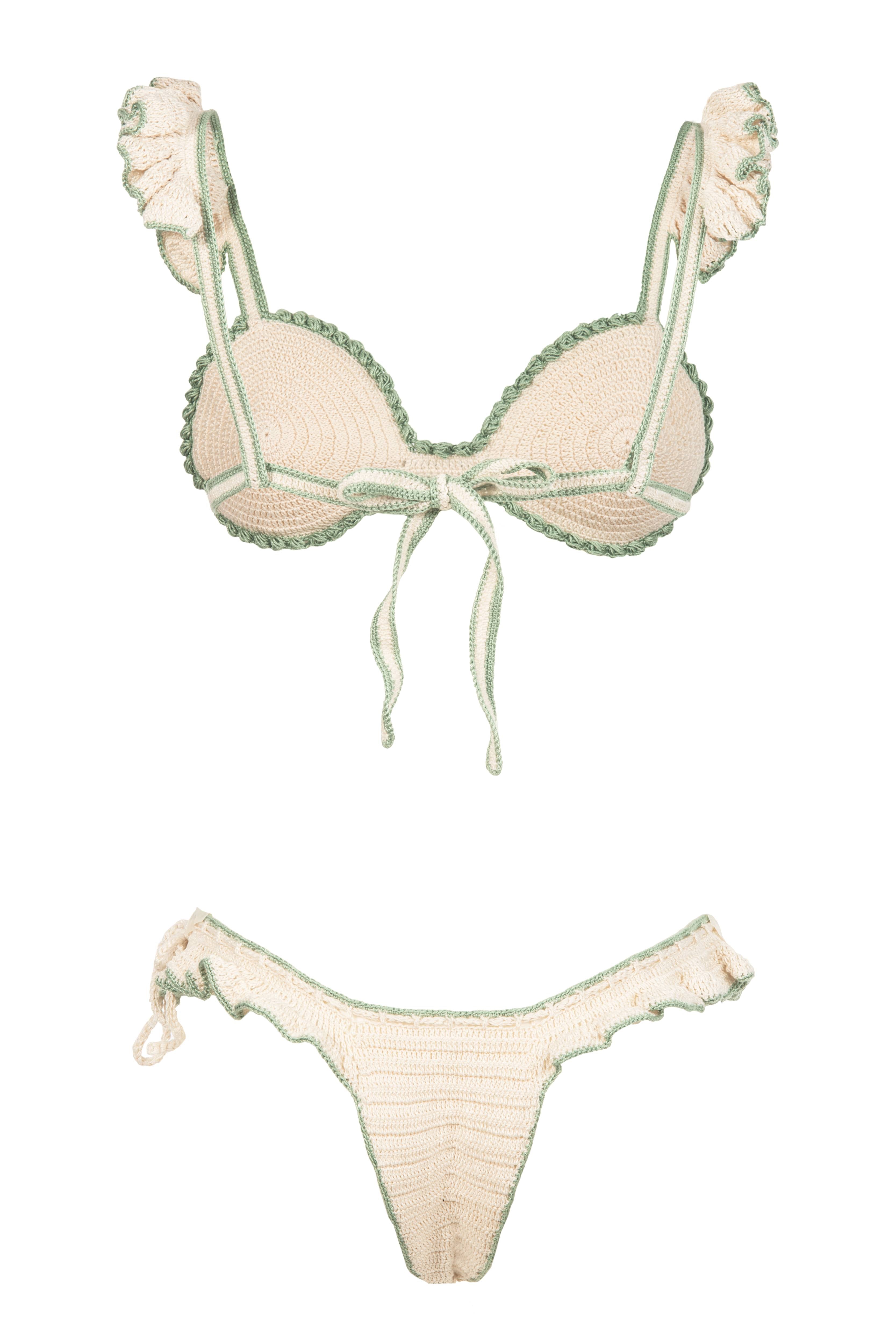 Illusion crochet bikini