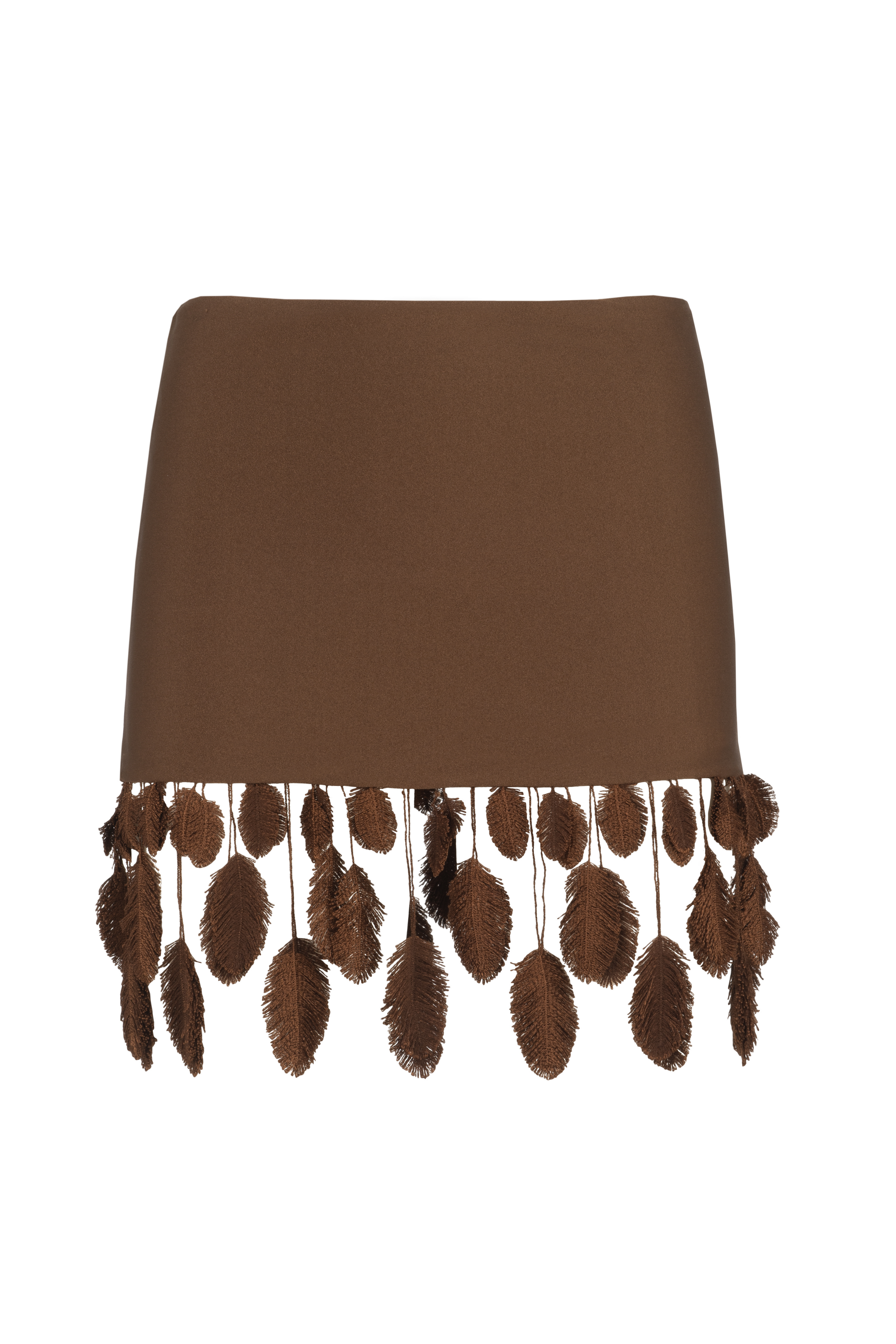 MINI SKIRT PLUMAGE BROWN