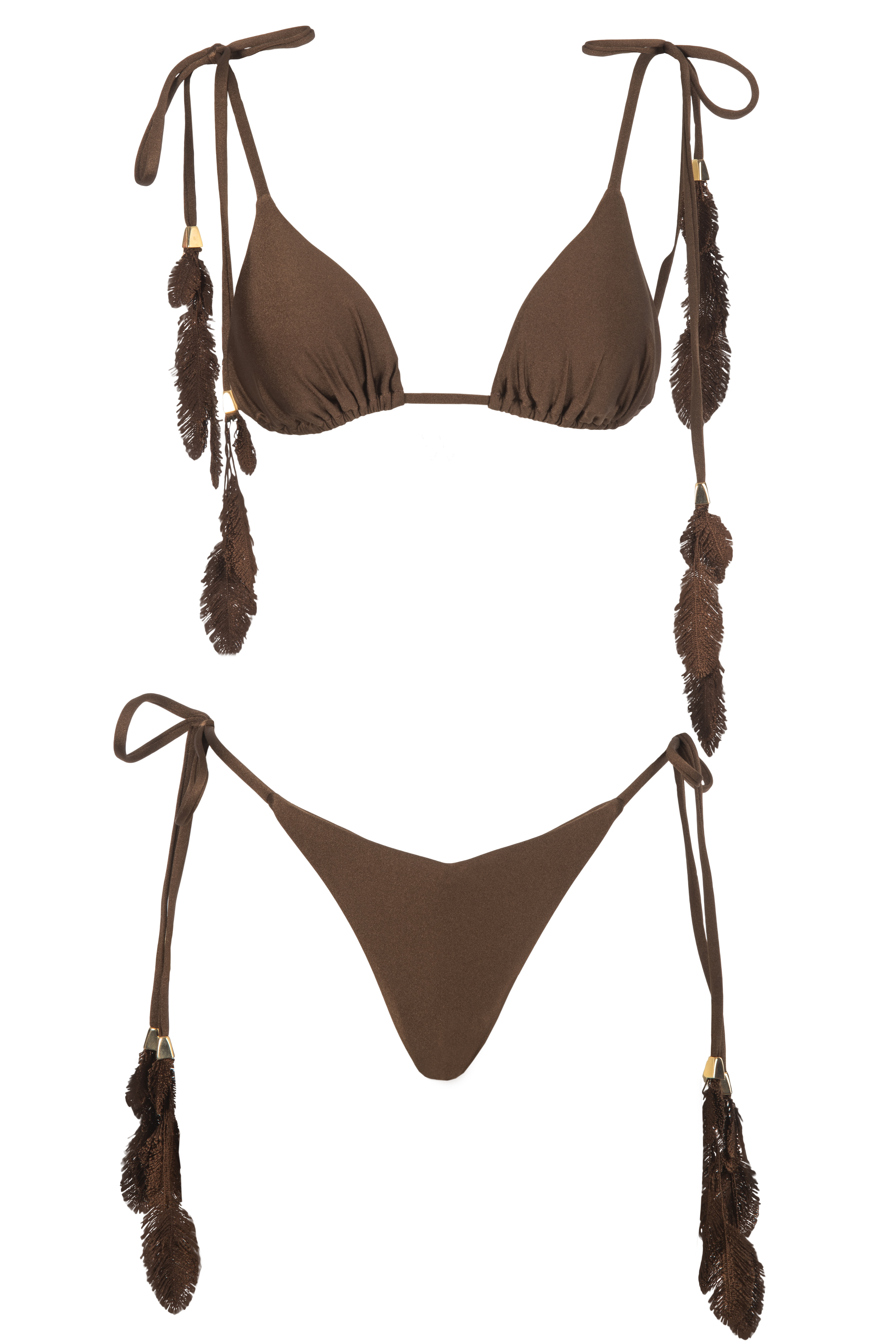 PLUMAGE BIKINI BROWN