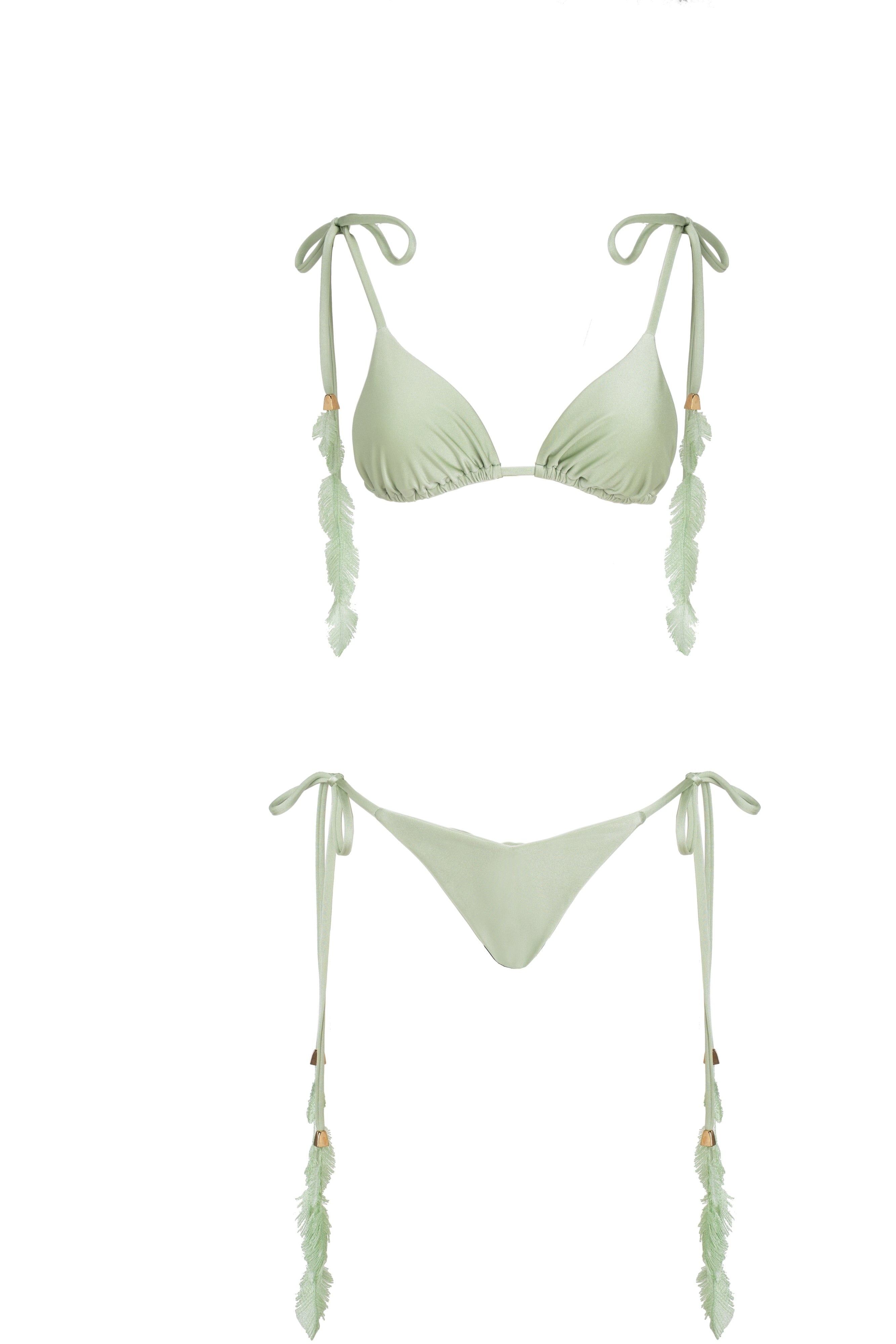 PLUMAGE BIKINI PISTACHE