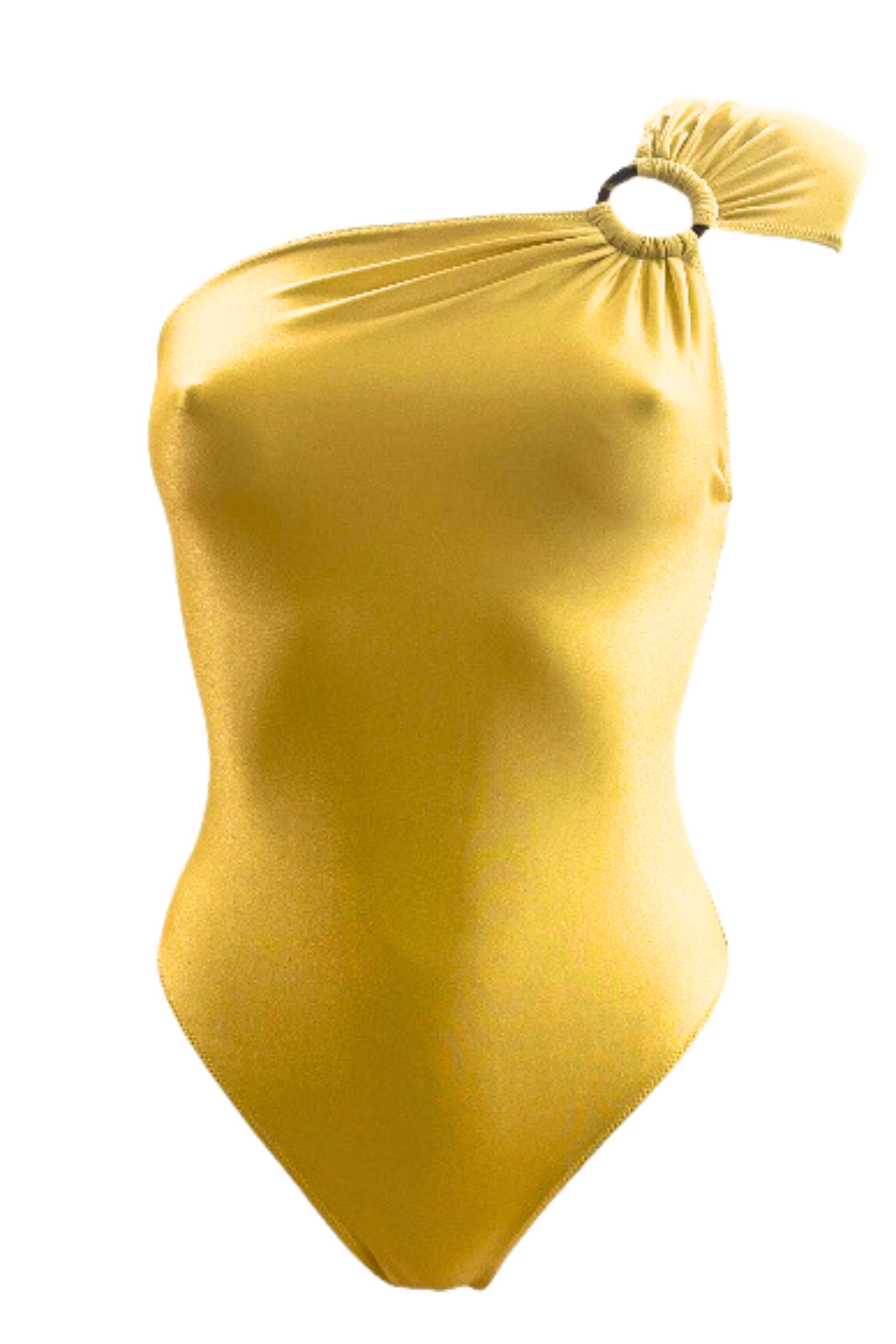 BAMBOO ONE SHOULDER SUNSHINE YELLOW
