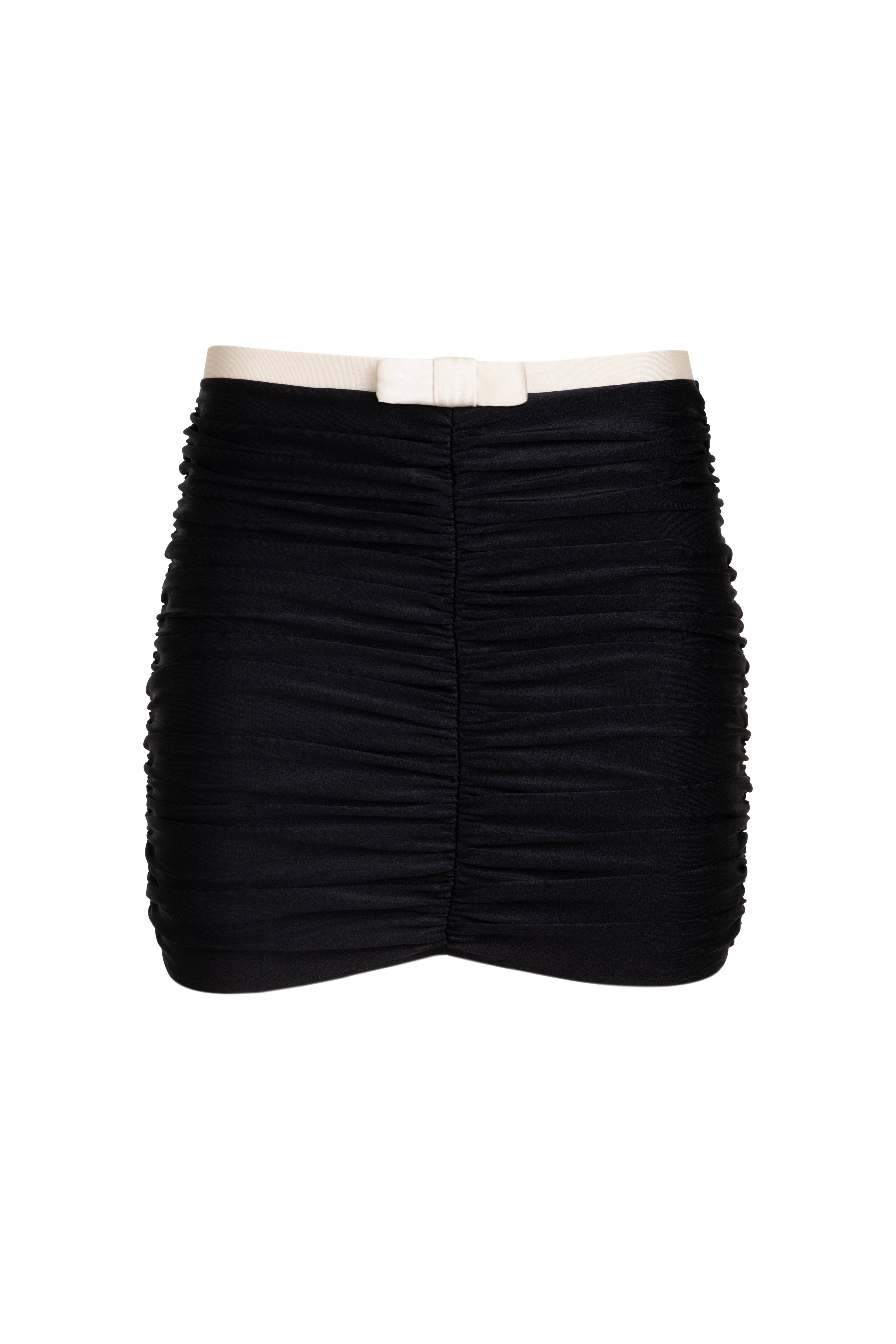 MINI SKIRT VANILLA BLACK - ALMOND