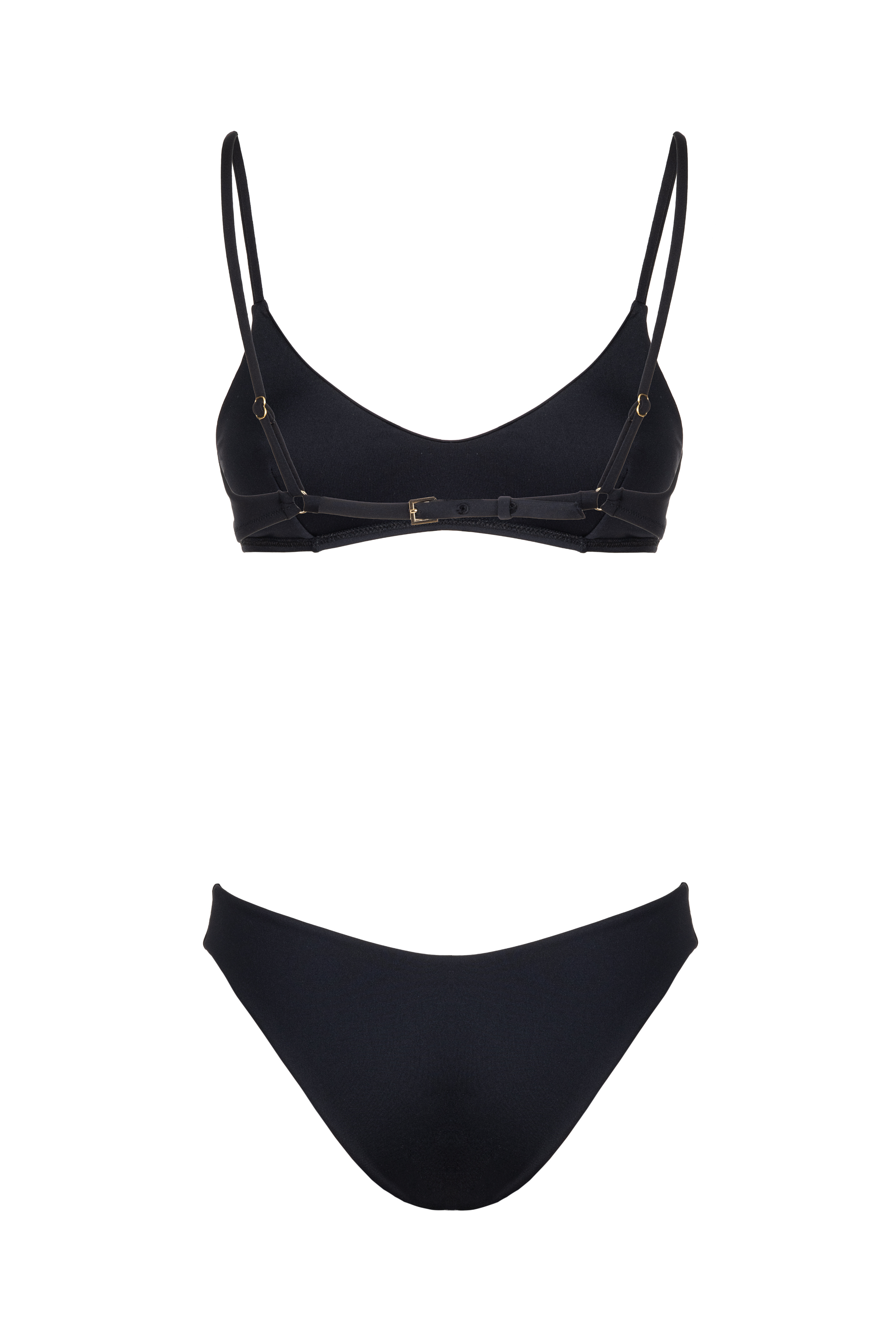 NORA BUCKLES BRALETTE BLACK - Isabel Beachwear