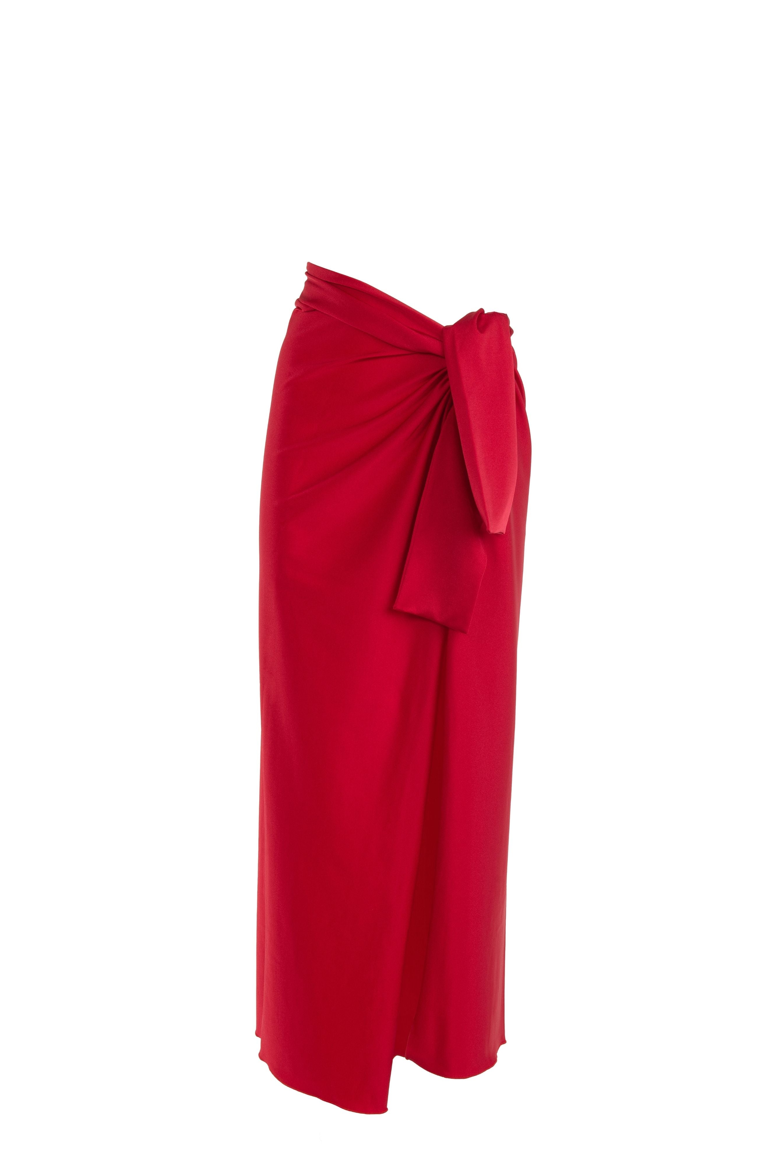 PAREO MIDI LYCRA RED