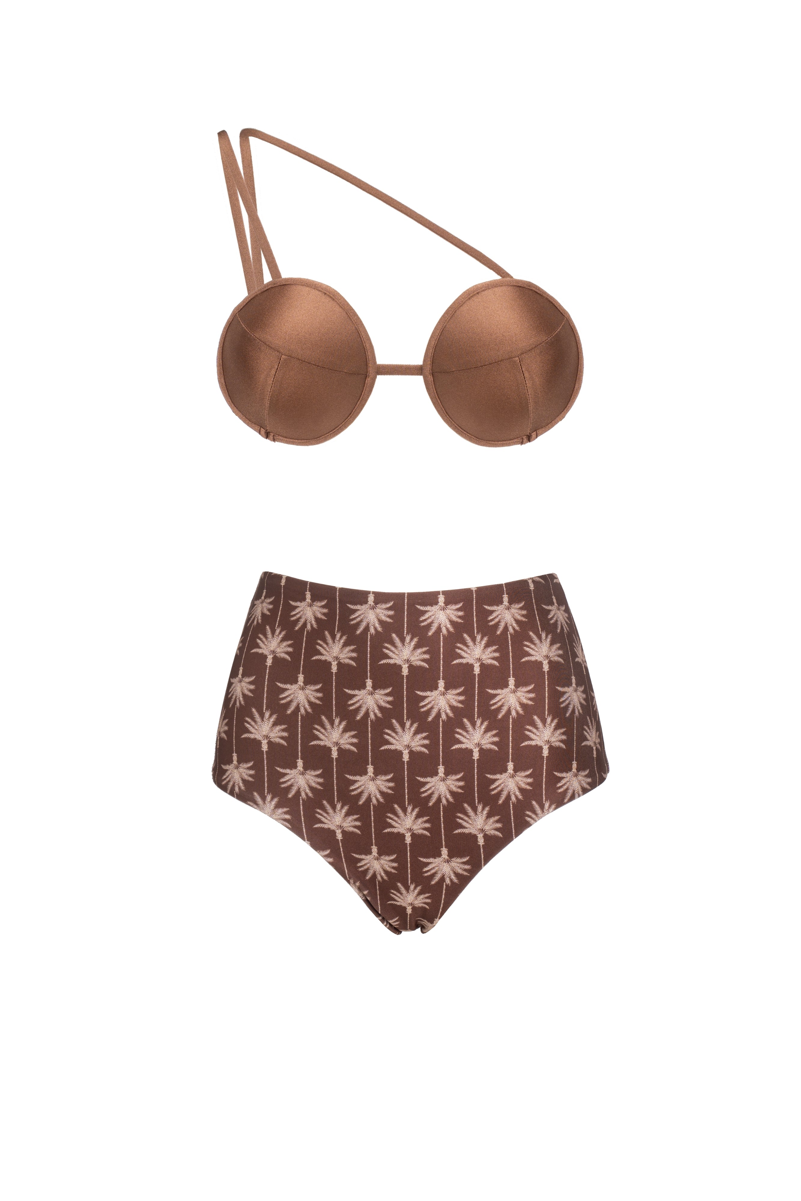 COCONUT PALM BIKINI BROWN - IVORY